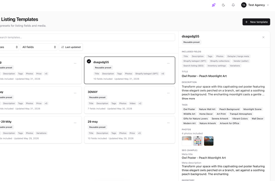 Visual Import & Listing Builder